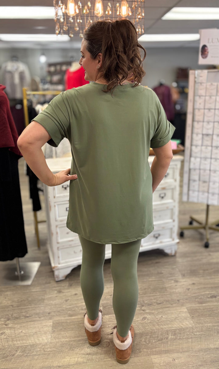 Brushed Microfiber Lounge Set-Activewear Sets-Zenana-Evergreen Boutique, Women’s Fashion Boutique in Santa Claus, Indiana
