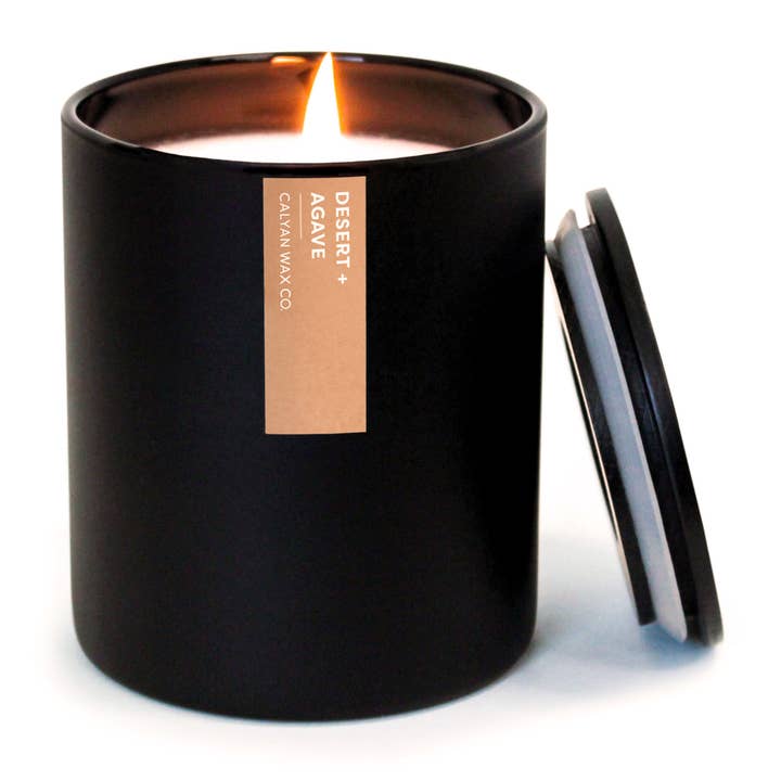 Matte Black Glass Tumbler Candle-Home Decor-Calyan Wax Co.-Evergreen Boutique, Women’s Fashion Boutique in Santa Claus, Indiana