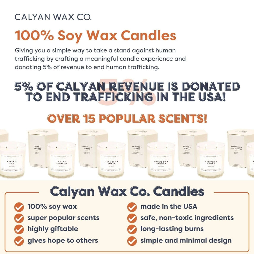 Glass Tumbler Soy Candle-Home Decor-Calyan Wax Co.-Evergreen Boutique, Women’s Fashion Boutique in Santa Claus, Indiana