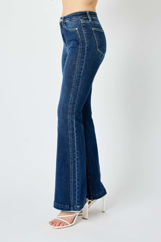 Judy Blue Starstruck Flare Jeans-Jeans-Judy Blue-Evergreen Boutique, Women’s Fashion Boutique in Santa Claus, Indiana