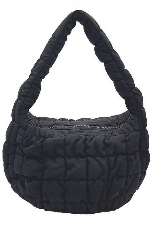 Solid Small Quilted Bag-Handbags-Hana-Evergreen Boutique, Women’s Fashion Boutique in Santa Claus, Indiana