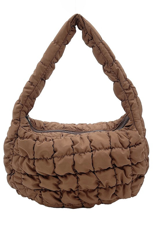 Solid Small Quilted Bag-Handbags-Hana-Evergreen Boutique, Women’s Fashion Boutique in Santa Claus, Indiana