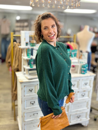 Collared Button Down Cardigan Sweater