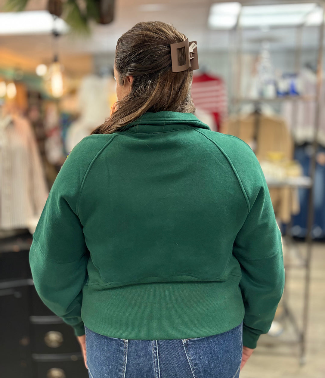 Dove Funnel Neck Half Zip-Evergreen Boutique-Evergreen Boutique, Women’s Fashion Boutique in Santa Claus, Indiana