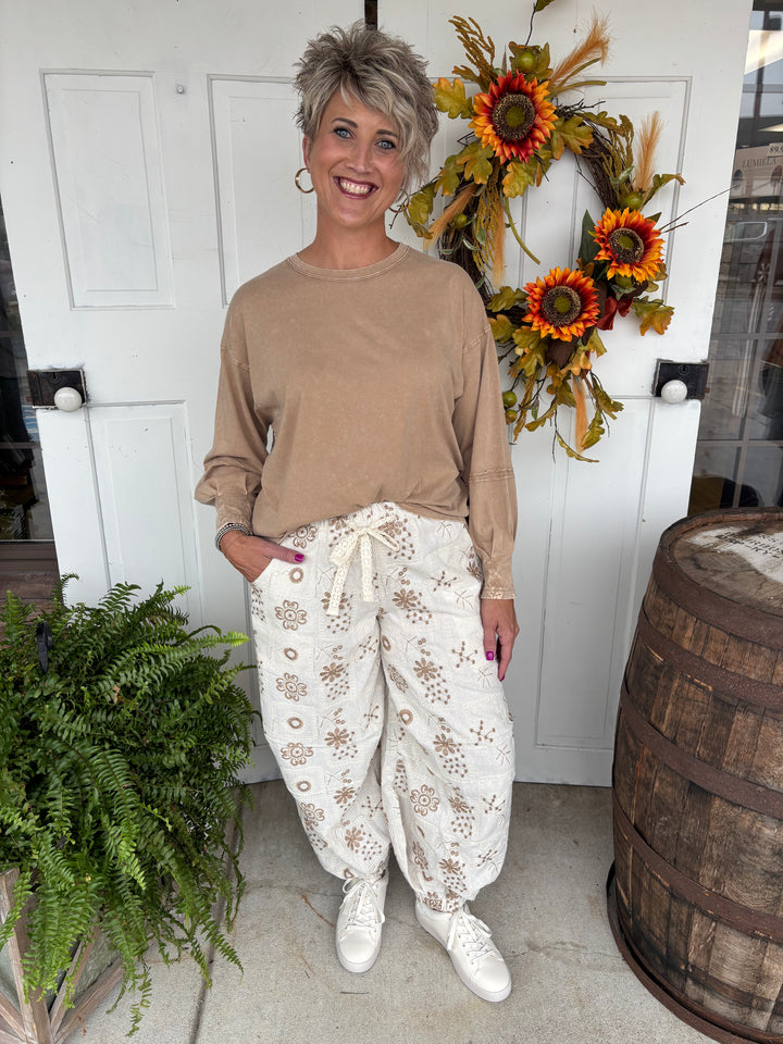 Boho Blossom Pants by POL-Bottoms-POL-Evergreen Boutique, Women’s Fashion Boutique in Santa Claus, Indiana
