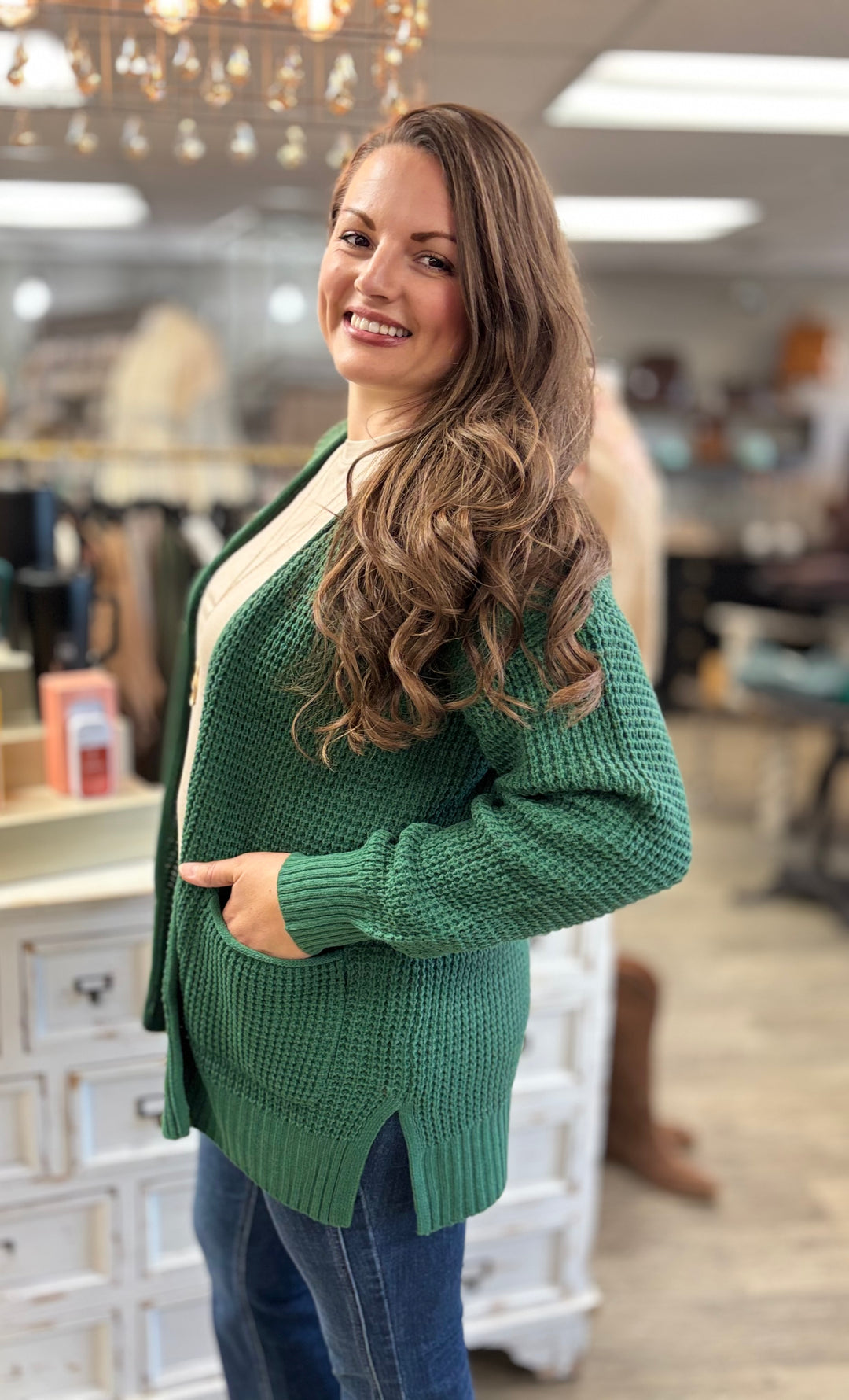 Isabella Waffle Knit Cardigan-Cardigans-Zenana-Evergreen Boutique, Women’s Fashion Boutique in Santa Claus, Indiana