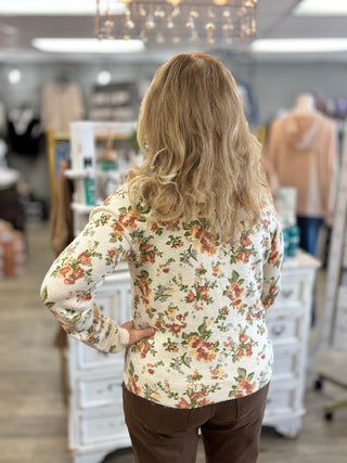 Painted Petals Pullover Sweater