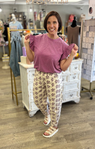 Plum Petal Pop Pants