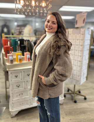 Fur Realness Open Fur Jacket-Tops-Hem & Thread-Evergreen Boutique, Women’s Fashion Boutique in Santa Claus, Indiana