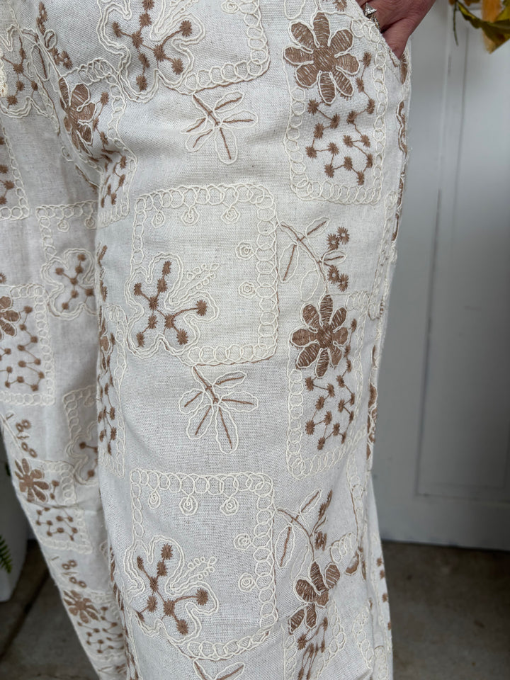 Boho Blossom Pants by POL-Bottoms-POL-Evergreen Boutique, Women’s Fashion Boutique in Santa Claus, Indiana