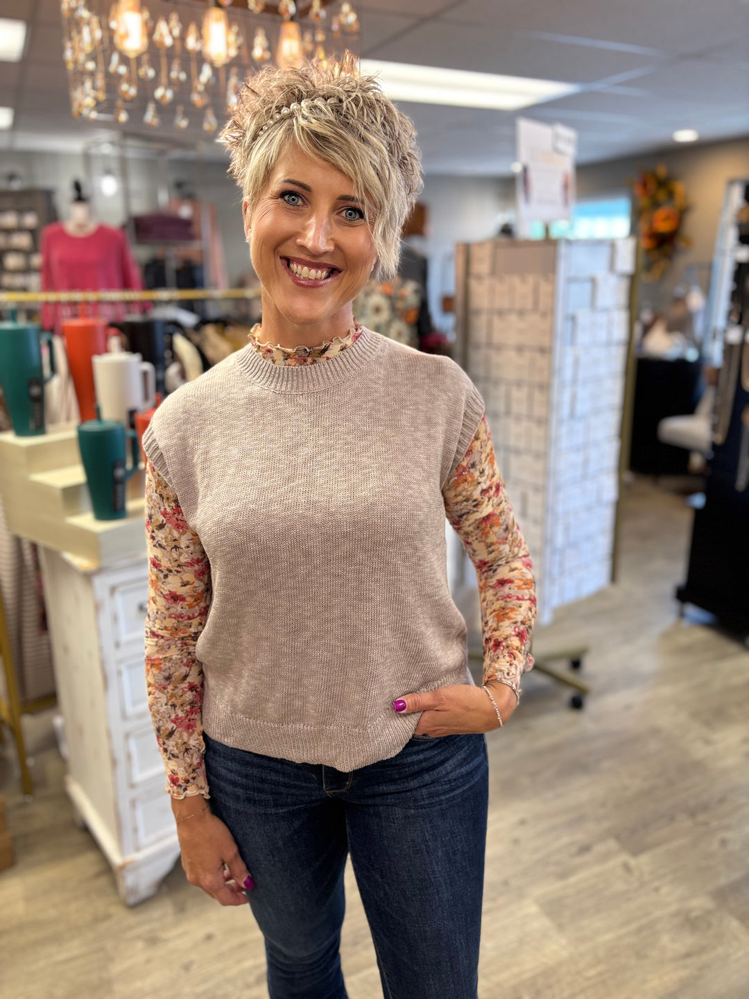The Signature Layer Vest-Tops-La Miel-Evergreen Boutique, Women’s Fashion Boutique in Santa Claus, Indiana