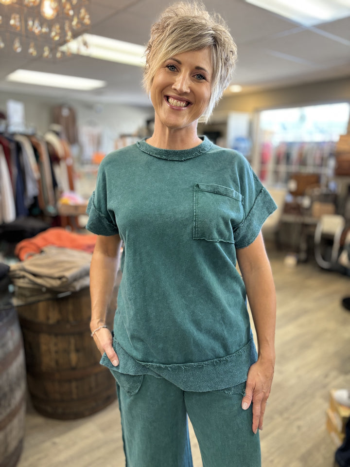 Mindy Mineral Washed Top-Tops-Evergreen Boutique-Evergreen Boutique, Women’s Fashion Boutique in Santa Claus, Indiana