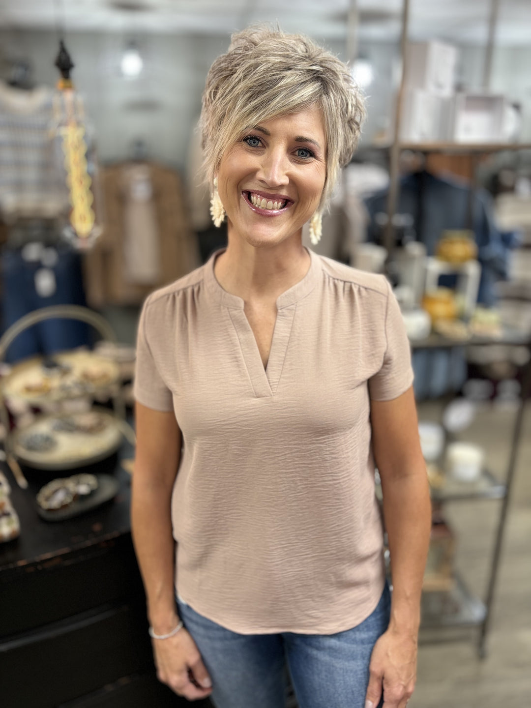 Savannah Airflow Top-Tops-MITTOSHOP-Evergreen Boutique, Women’s Fashion Boutique in Santa Claus, Indiana