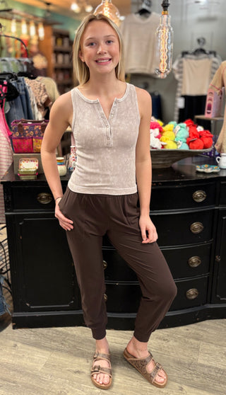 Twist & Shout High Waist Joggers-Joggers-Rae Mode-Evergreen Boutique, Women’s Fashion Boutique in Santa Claus, Indiana