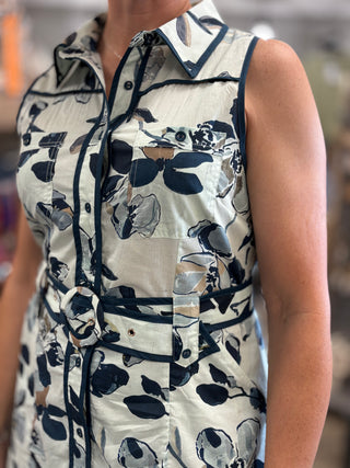Summer Stroll Navy Floral Dress-Dresses-Entro-Evergreen Boutique, Women’s Fashion Boutique in Santa Claus, Indiana