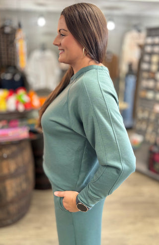 Lounge Layer Scuba Pullover by Zenana-Tops-Zenana-Evergreen Boutique, Women’s Fashion Boutique in Santa Claus, Indiana