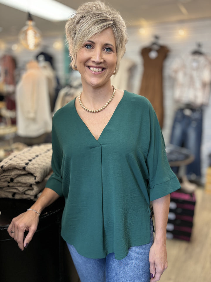 Amara Dolman Blouse-Tops-MITTOSHOP-Evergreen Boutique, Women’s Fashion Boutique in Santa Claus, Indiana