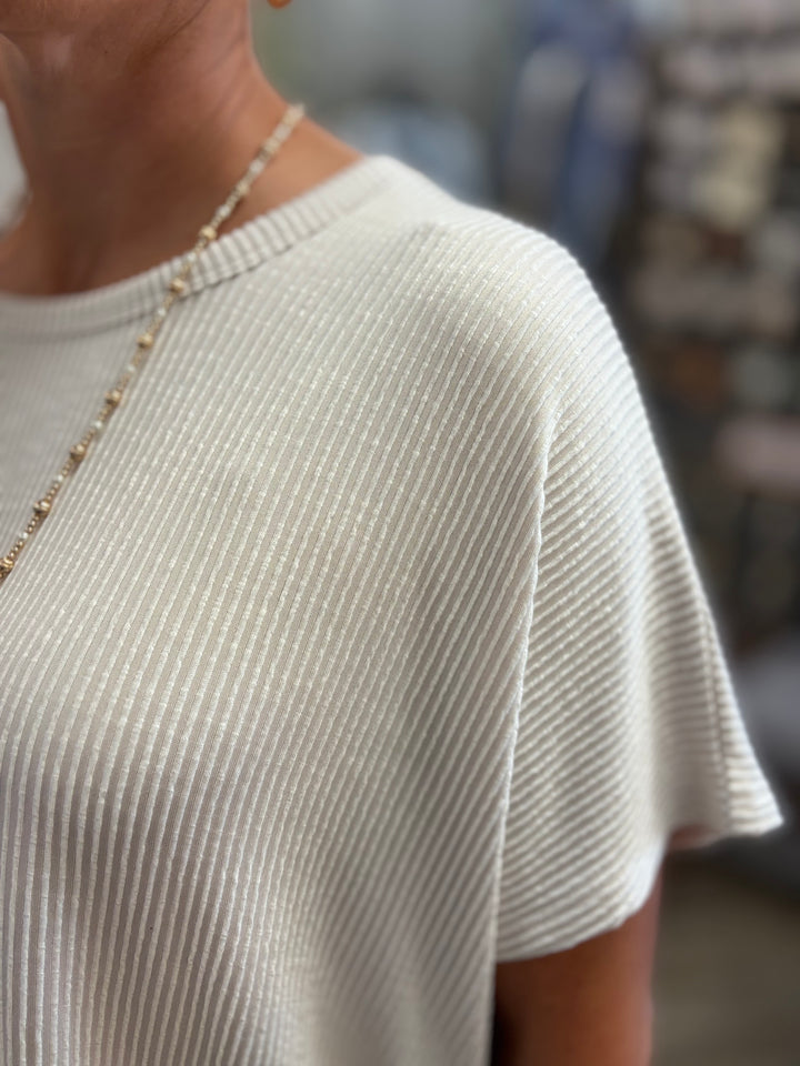 Pin Me Pretty Rib Striped Oversized Top-Tops-42POPS-Evergreen Boutique, Women’s Fashion Boutique in Santa Claus, Indiana