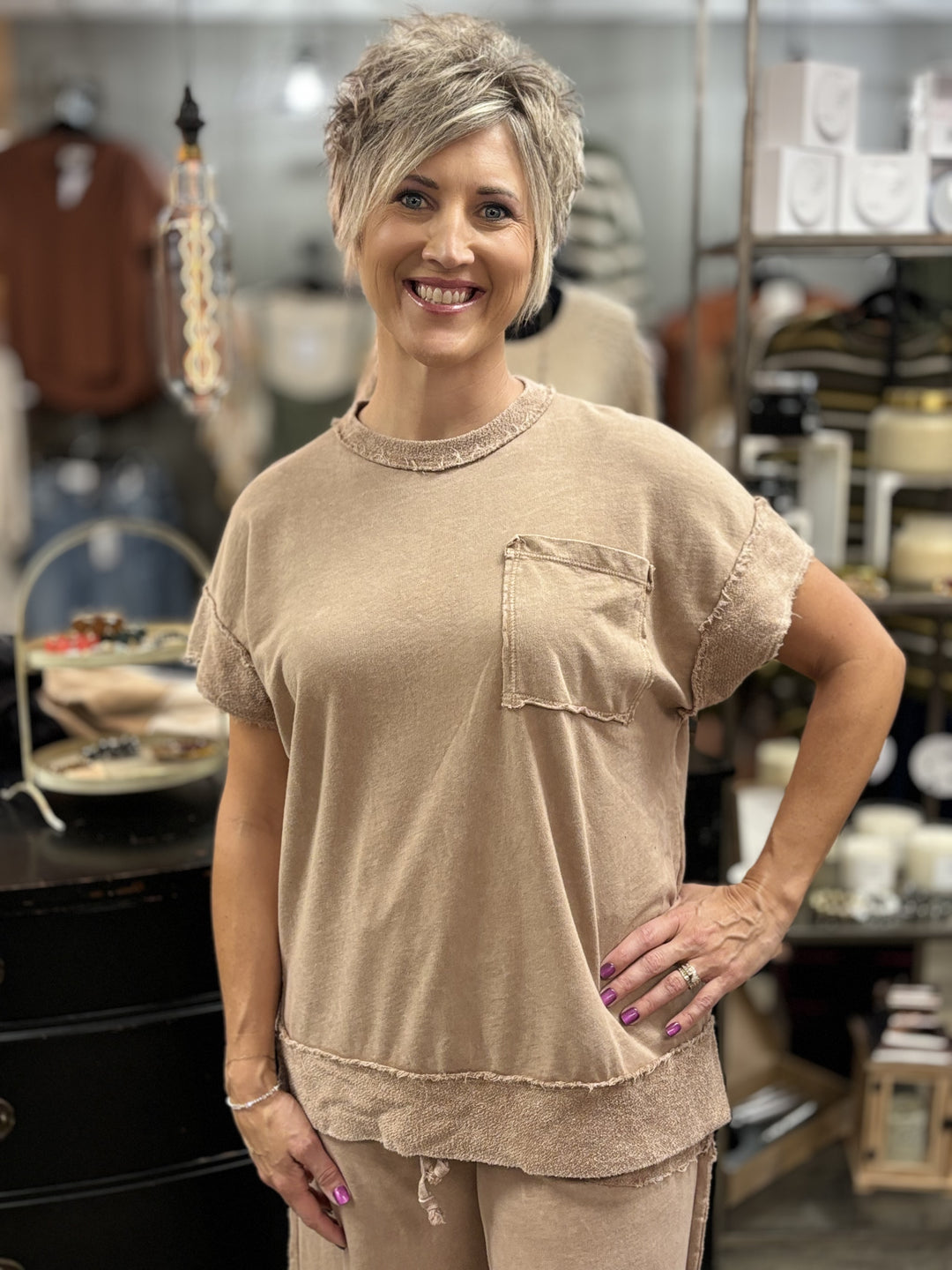 Mindy Mineral Washed Top-Tops-Evergreen Boutique-Evergreen Boutique, Women’s Fashion Boutique in Santa Claus, Indiana