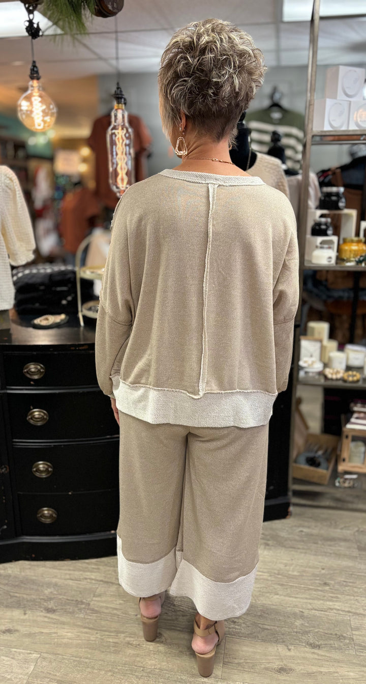 Lily Terry Wide Pants-Pants-J. Her-Evergreen Boutique, Women’s Fashion Boutique in Santa Claus, Indiana