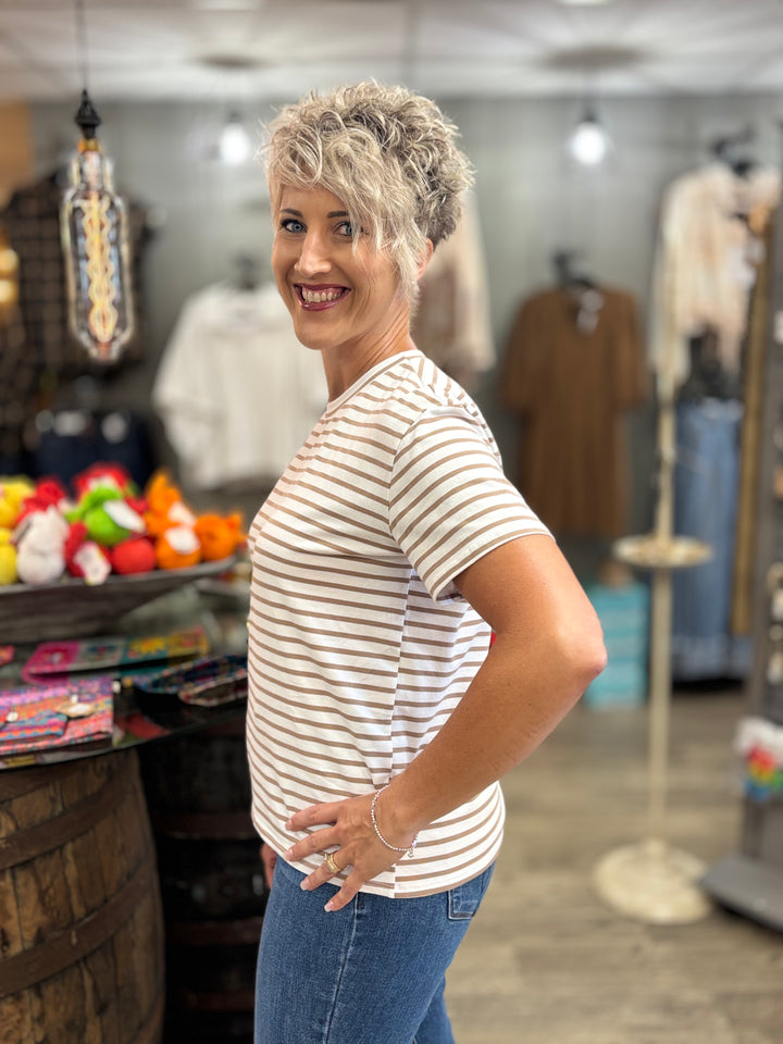 The Colette Striped Top-Tops-Les Amis-Evergreen Boutique, Women’s Fashion Boutique in Santa Claus, Indiana