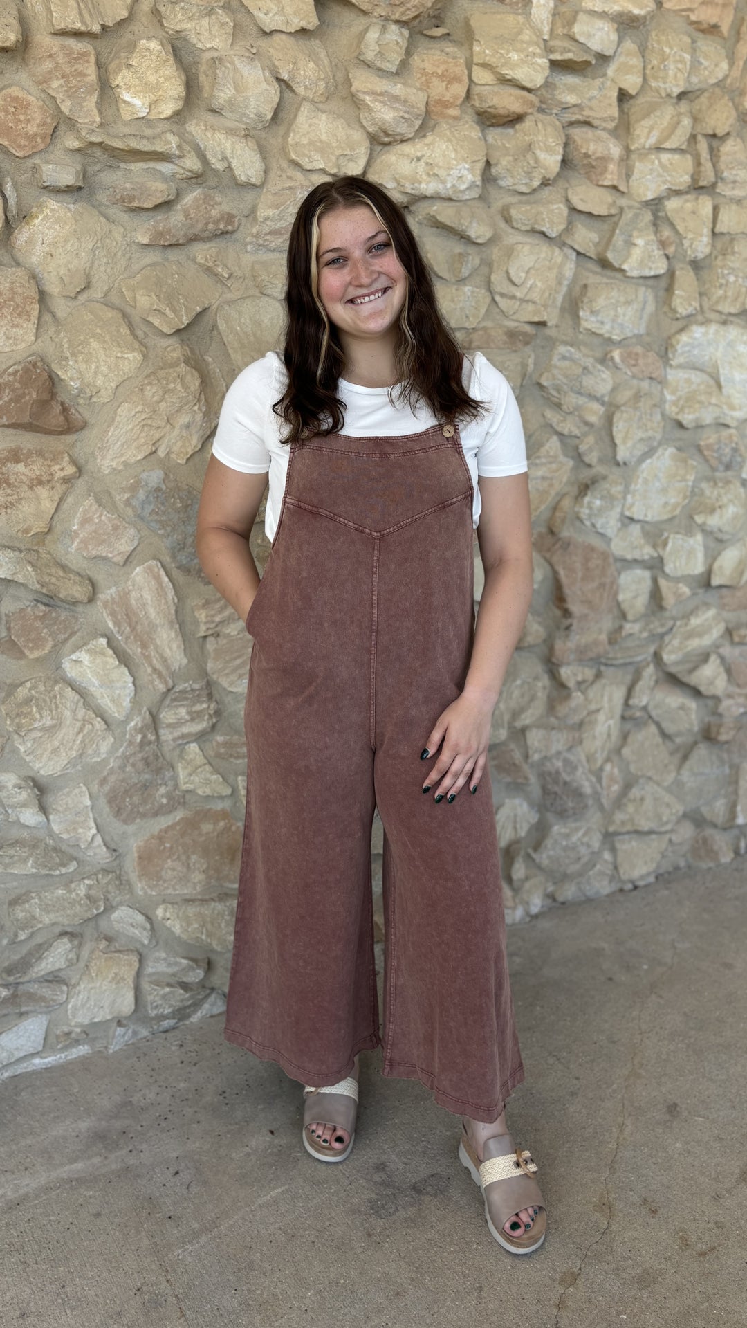 Mineral Wash Jumpsuit Overalls-Rompers & Jumpsuits-Mittoshop-Evergreen Boutique, Women’s Fashion Boutique in Santa Claus, Indiana