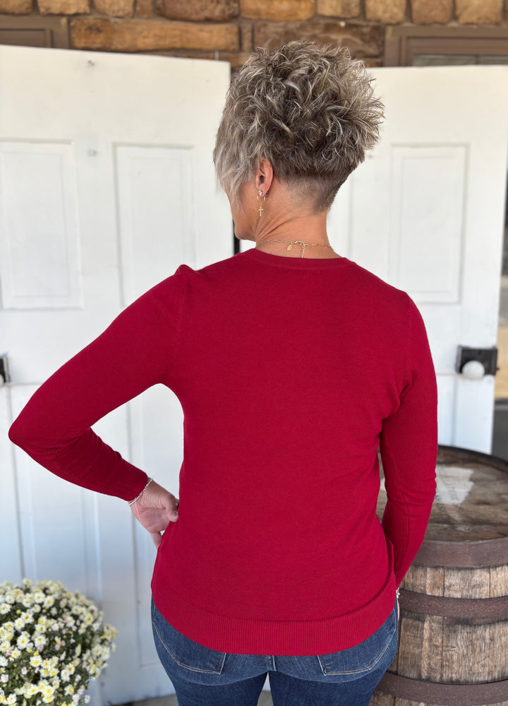It's A Classic Round Neck Sweater-Tops-Be Cool-Evergreen Boutique, Women’s Fashion Boutique in Santa Claus, Indiana