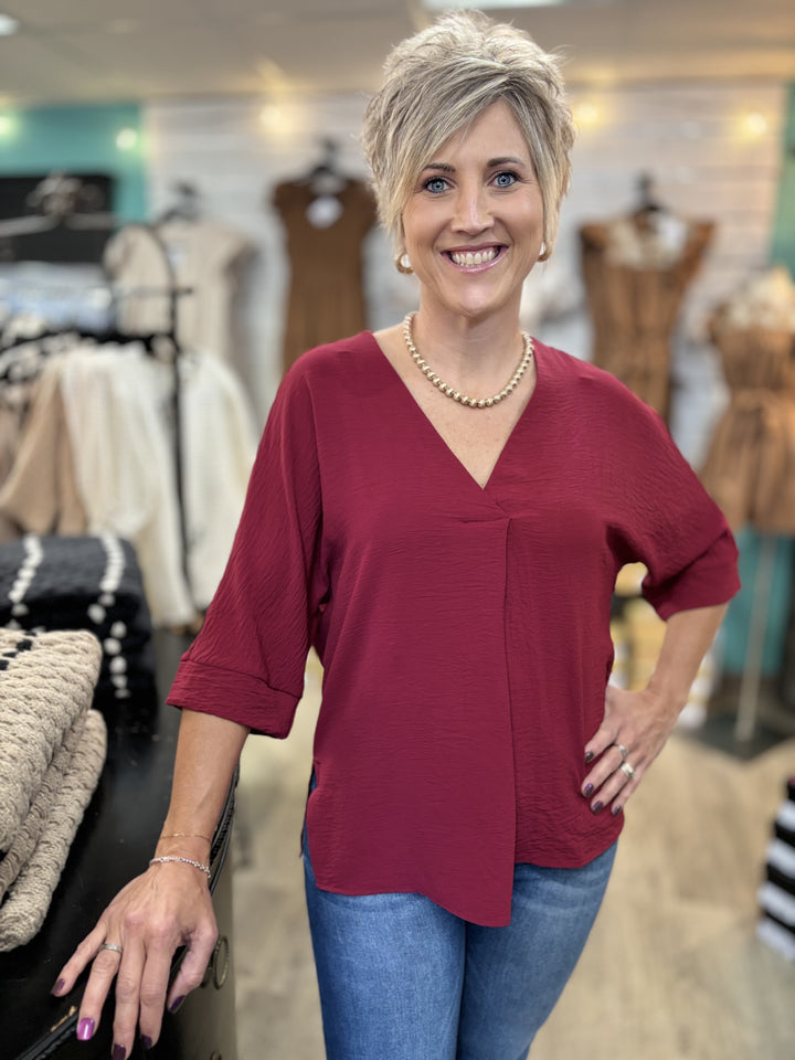 Amara Dolman Blouse-Tops-MITTOSHOP-Evergreen Boutique, Women’s Fashion Boutique in Santa Claus, Indiana