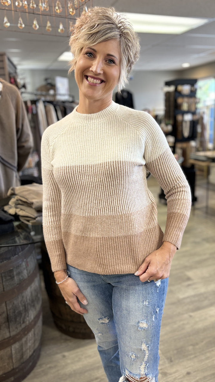 Makenna Ombre Sweater-Sweaters-Staccato-Evergreen Boutique, Women’s Fashion Boutique in Santa Claus, Indiana