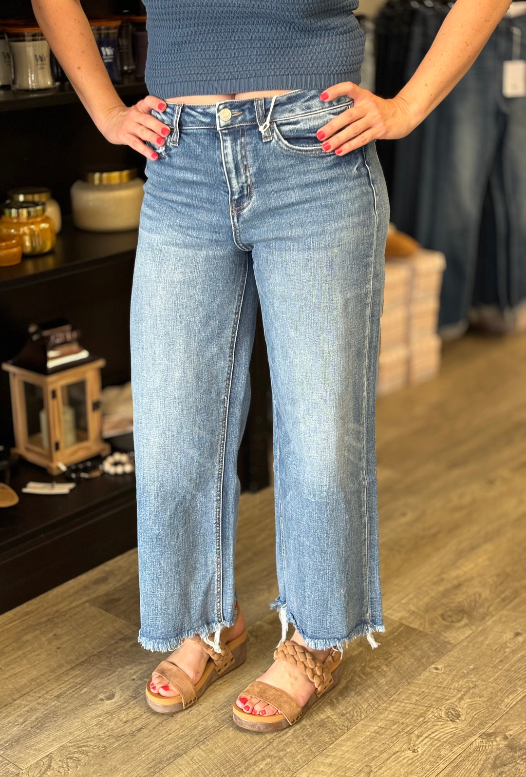 Women's Judy Blue Fray Hem Jeans, Evergreen Boutique