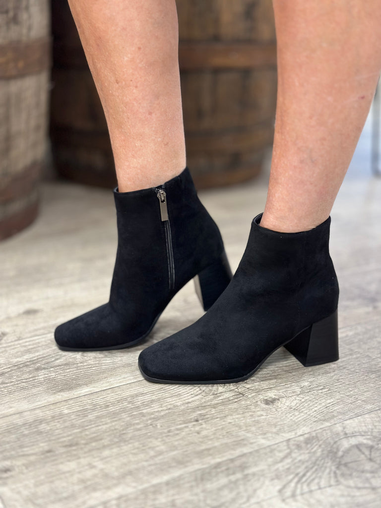 Black suede outlet booties