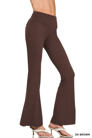 Brushed Microfiber Flare Hi-waist Yoga Pants