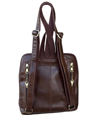 Wax Oil Cowhide Leather Backpack-Handbags-Roma Leathers, Inc.-Evergreen Boutique, Women’s Fashion Boutique in Santa Claus, Indiana