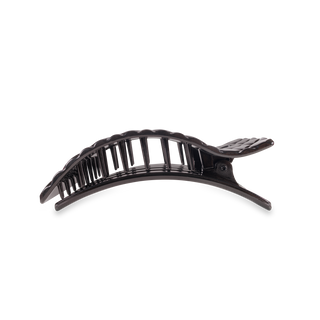 Flat Rectangle Hair Clip | Medium | Jet Black Quilted-TELETIES-Evergreen Boutique, Women’s Fashion Boutique in Santa Claus, Indiana