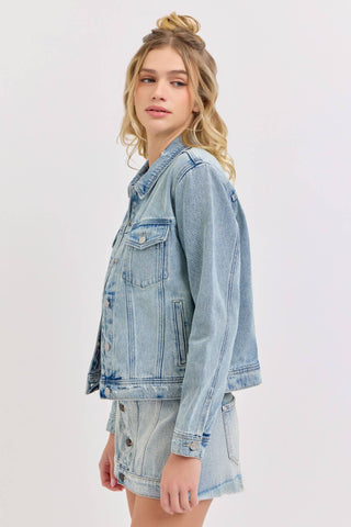 Classic Mid Length Denim Jacket