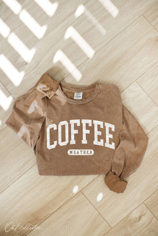 Coffee Weather Long Sleeve Graphic Tee
