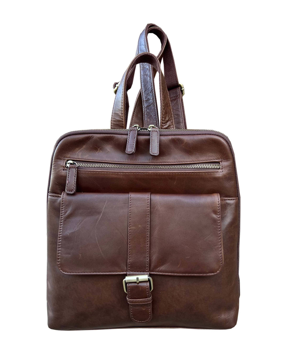 Wax Oil Cowhide Leather Backpack-Handbags-Roma Leathers, Inc.-Evergreen Boutique, Women’s Fashion Boutique in Santa Claus, Indiana