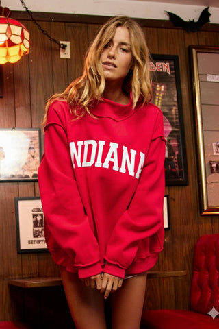 INDIANA | 'INDIANA&IN' Reversible Mockneck Sweashirt