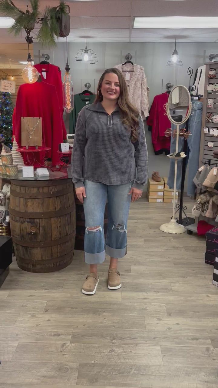 The Rosy Super High Baggy Wide Jean