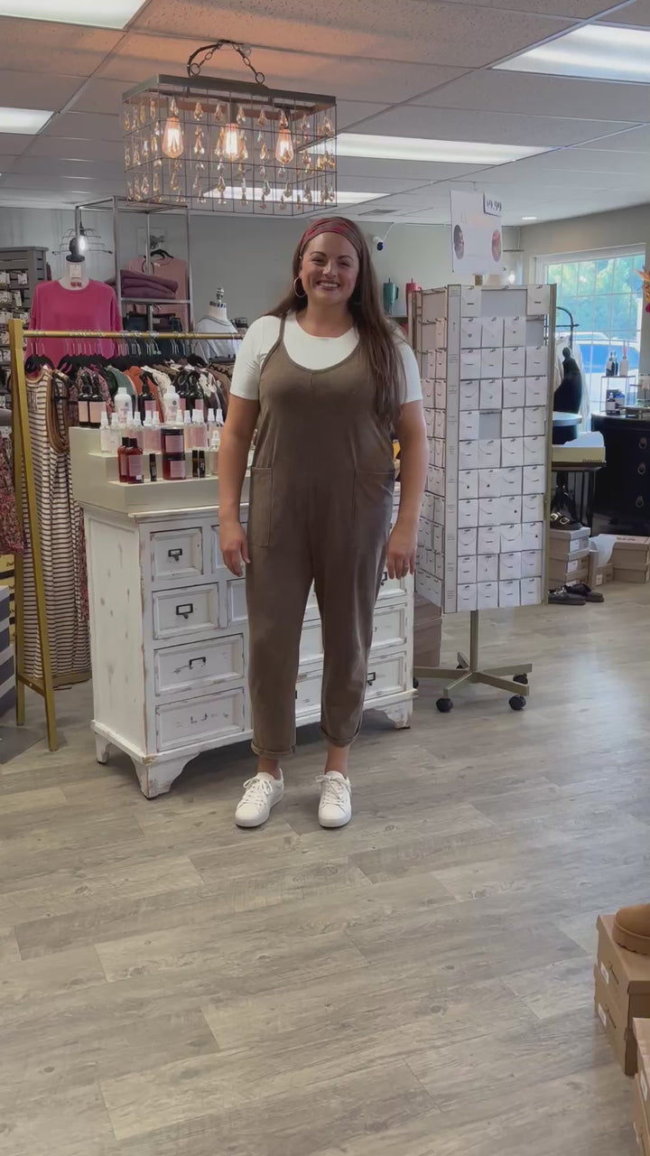 Off  Duty Jumpsuit by Zenana