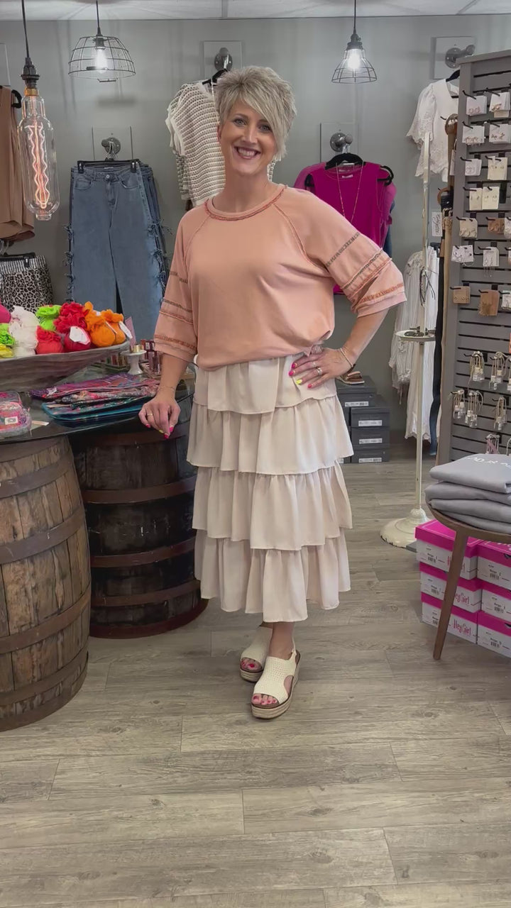 Sway All Day Tiered Chiffon Skirt