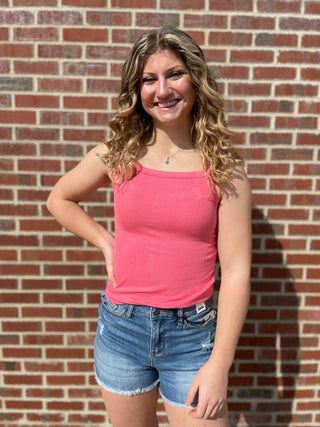 Zenana Ribbed Soft Rayon Cami-Tank Tops-Zenana-Evergreen Boutique, Women’s Fashion Boutique in Santa Claus, Indiana